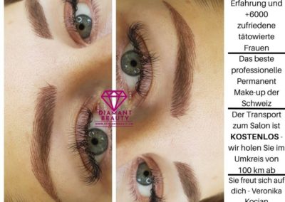 Microblading Augenbrauen Härchentechnik, Profesionelle Permanent Make-up Schweiz Preisliste