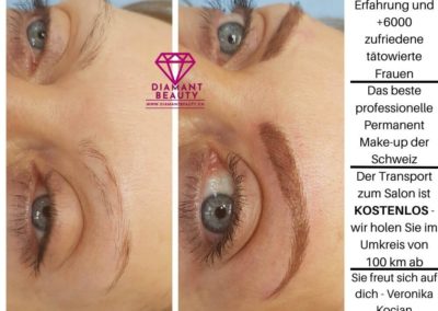 Profi Permanent Make-Up Microblading Augenbrauen Härchen Linien Veronika Kocian Schweiz Zürich