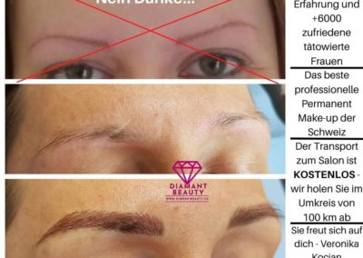 Profi Permanent Make-Up Microblading Augenbrauen Härchen Zeichnung, Lidstriche oben und unten, Lippen Basel