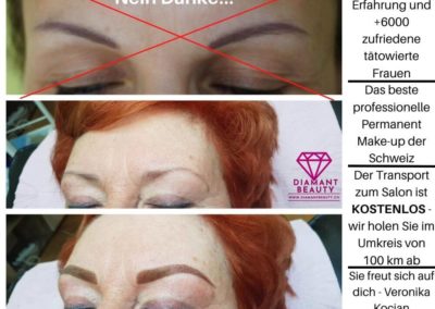 Permanent Make-up von Augenbrauen, Tätowierung von Augenbrauen Basel