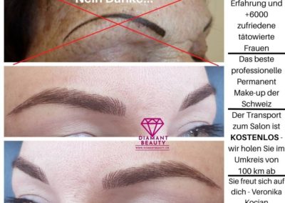 Tätowierung mit Permanent Make-up Augenbrauen Schweiz