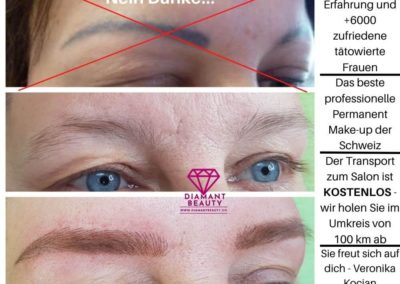 Tätowierung mit Permanent Make-up Augenbrauen Schweiz Basel