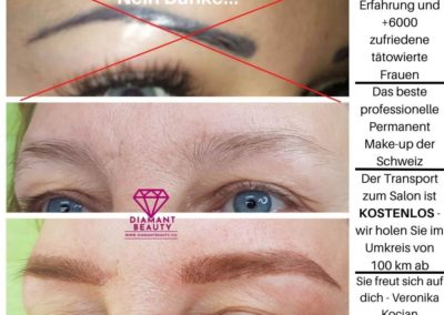 Tätowierung mit Permanent Make-up Augenbrauen Schweiz Bern