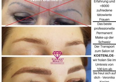 Tätowierung mit Permanent Make-up Augenbrauen Schweiz Luzern