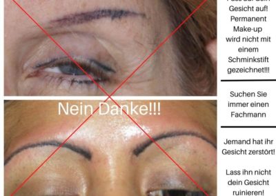 Schlechte Tätowierungen Permanent Make-Up Microblading, Reparaturen Augenbrauen Fribourg