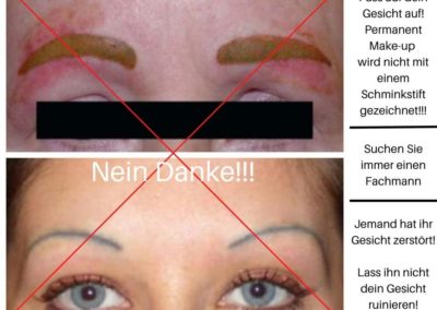 Schlechte Tätowierungen Permanent Make-Up Microblading, Reparaturen Augenbrauen Zürich